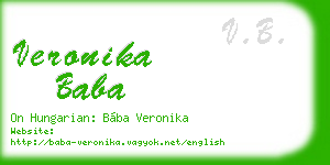 veronika baba business card
